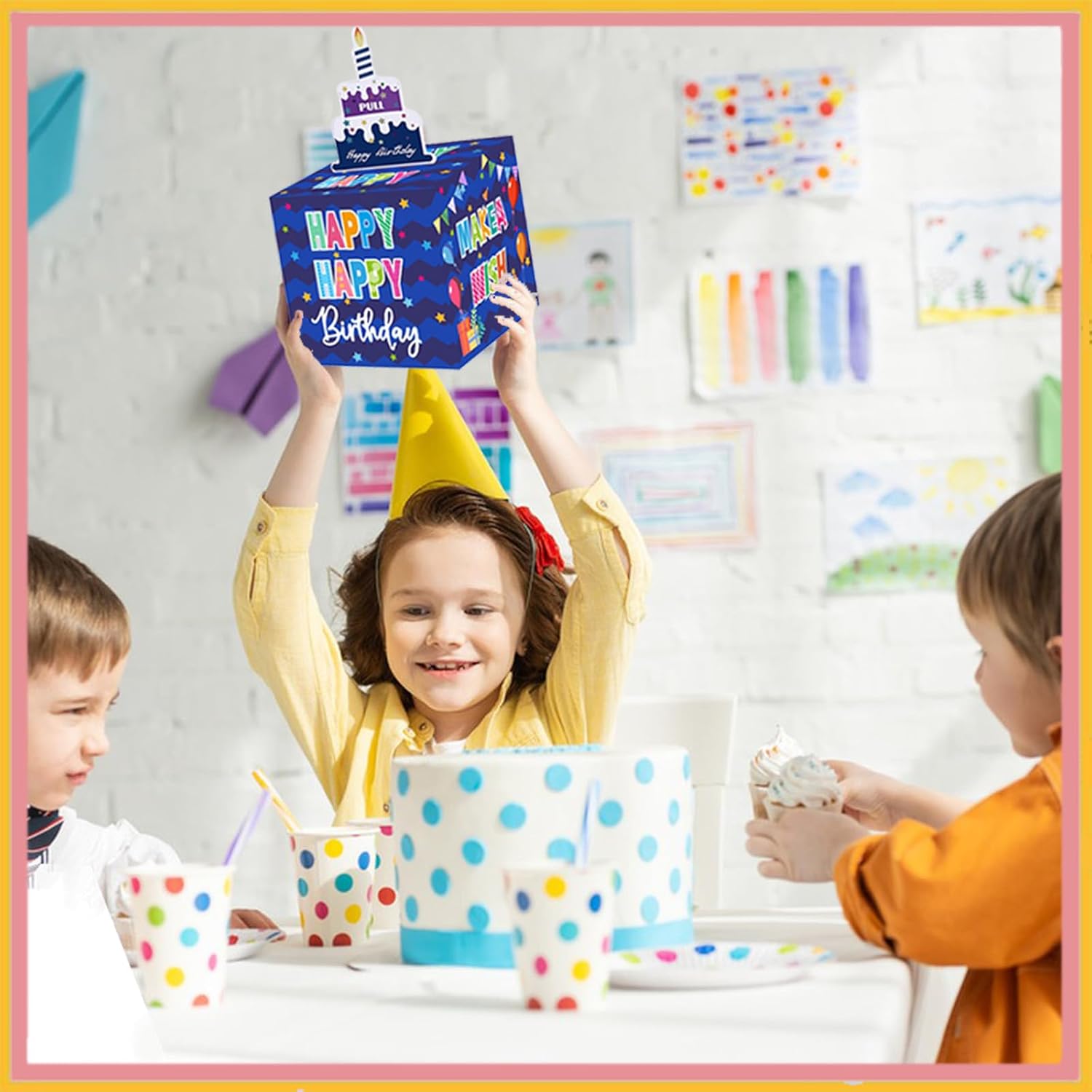 Rxwstt Birthday Box for Cash Gift, Money Roll Gift Box for Cake Pull Out Kit with Cards Money as Money Bouquet, Surprise Birthday Money Pull Box Explosion for All Age Group with Instruction Book