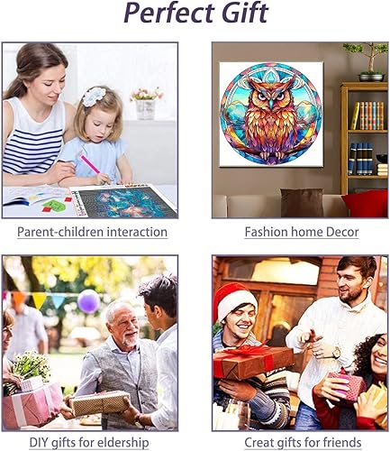 Miniatura 3 de AIBOERL Diamond Painting Kits for Adults, Owl 5D Diamond Art Kits, Full Drill DIY Crafts for Adults Home Wall Decor Gift Diamond Dots