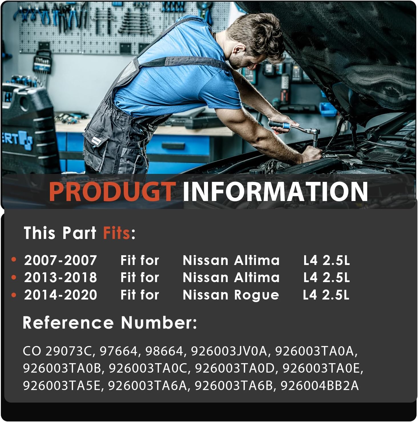 Air Conditioning Compressor CO 29073C For 2013 2014 2015 2016 2017 2018 Nissan Altima 2.5L SL SV