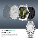 Smart Watch avec 1.32" AMOLED Affichage, Bluetooth 5.4 Appels, 160+ Modes de sport, Fitness Tracker avec coeur Rate/SpO2/Stress/Sleep Moniteur, Waterproof Watch pour les hommes femmes Android et iOS argent