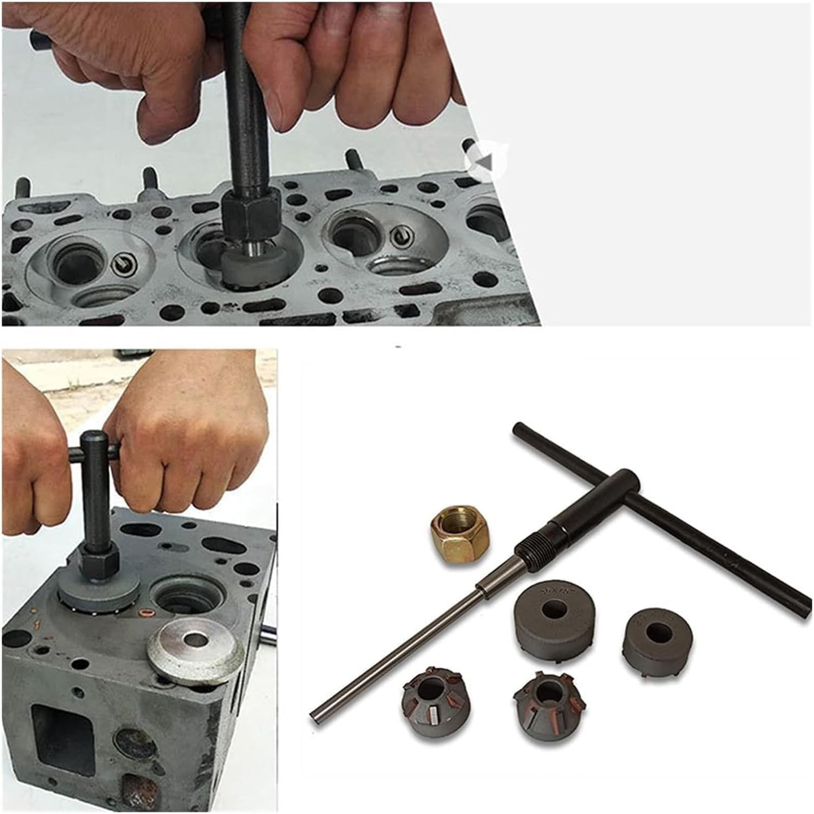 Lot de 34 alésoirs universels pour siège de soupape automobile et outils de meulage pour l'entretien du moteur, kit de réparation de précision de 22 à 38 mm