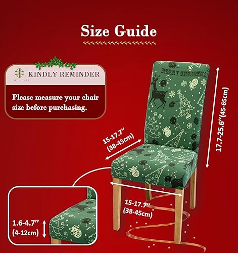 Miniatura 6 de Comfy Gate Fundas para sillas de comedor X'Mas Gold 4pc