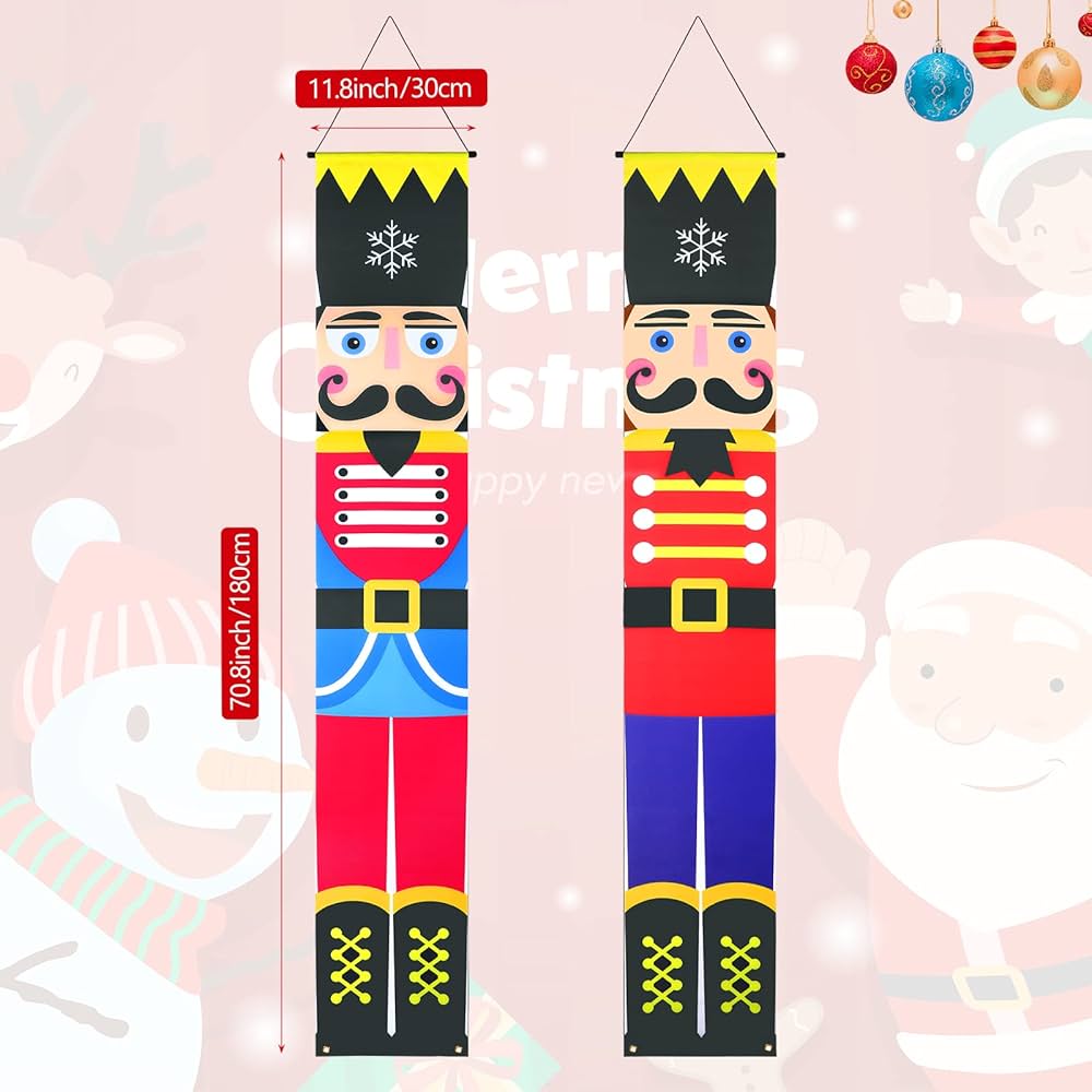 Bannière Noël Casse-Noisette 30x180cm - Décorations Porche Et Maison - Tissu Oxford Résistant