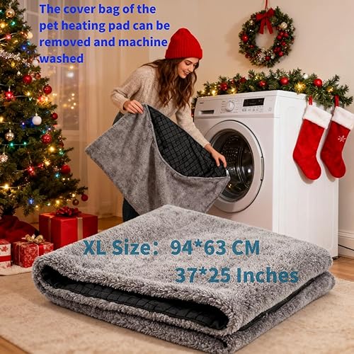 Miniatura 6 de Almohadilla térmica XXL para cama grande para perros y gatos al aire libre, para mascotas, gatitos, cachorros, cachorros, cachorros, para