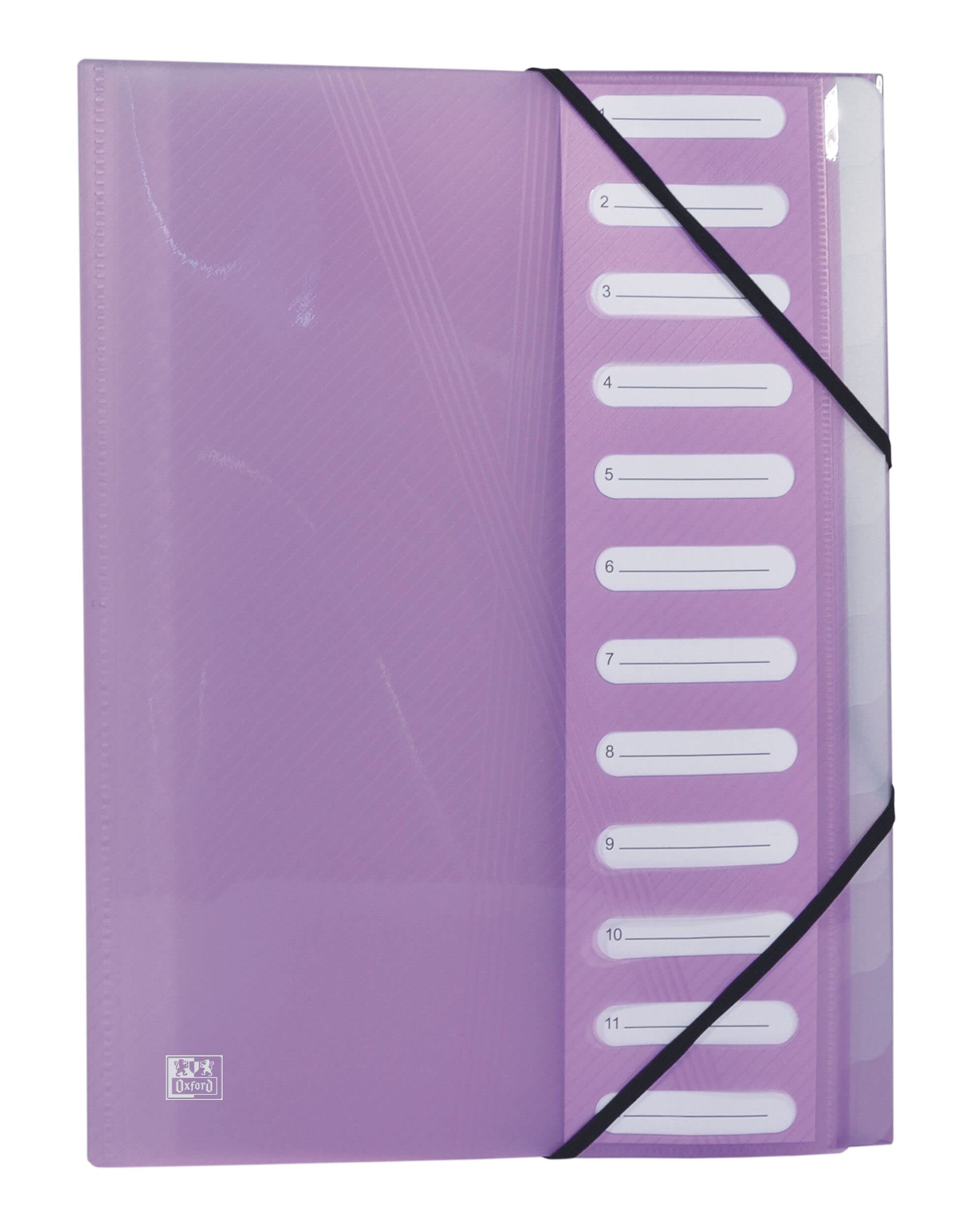 OXFORD Hawaii Expanding File A4 12 Positions Polypropylene Cover Assorted Colours, Purple,Turquoise - Image 4