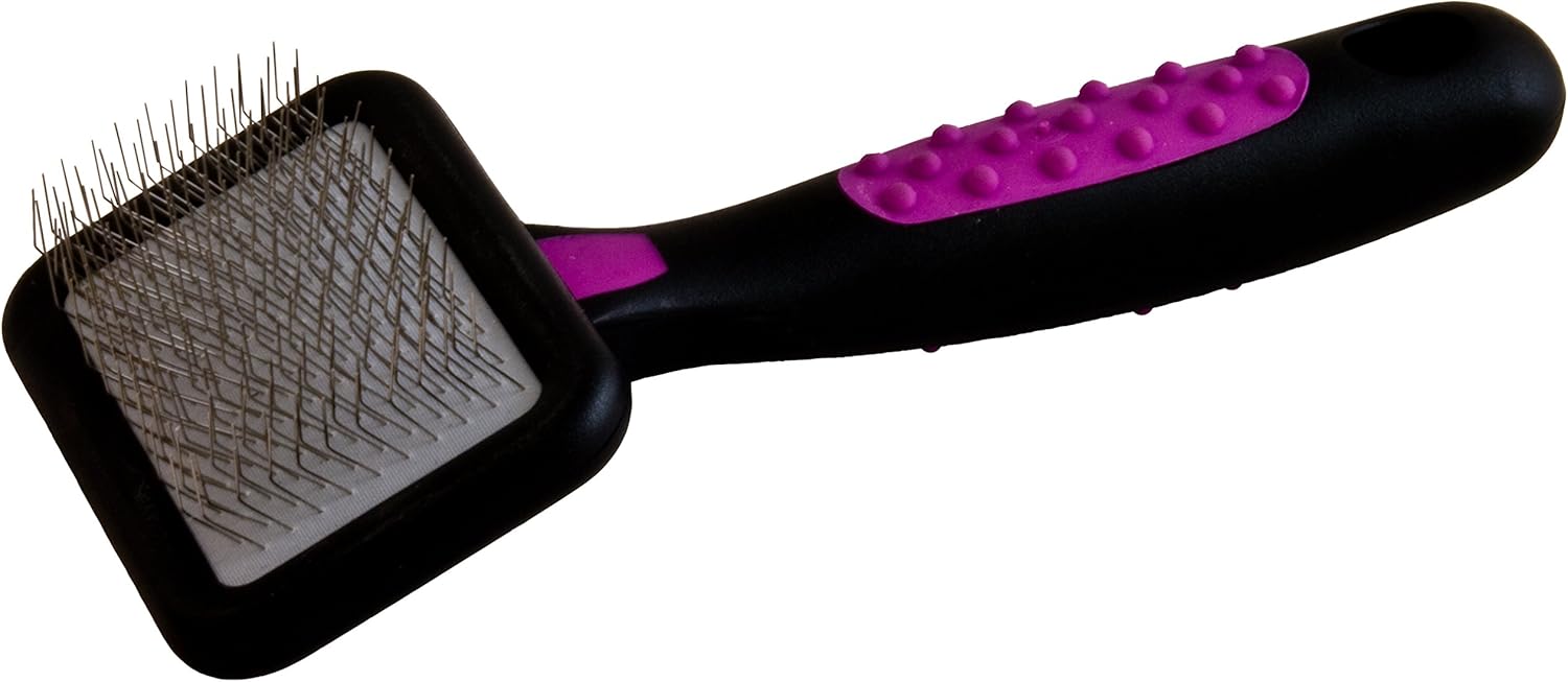 KW SMART Soft Slicker Brush Small, 6 x 14 cm, Black Amazon.co.uk Pet