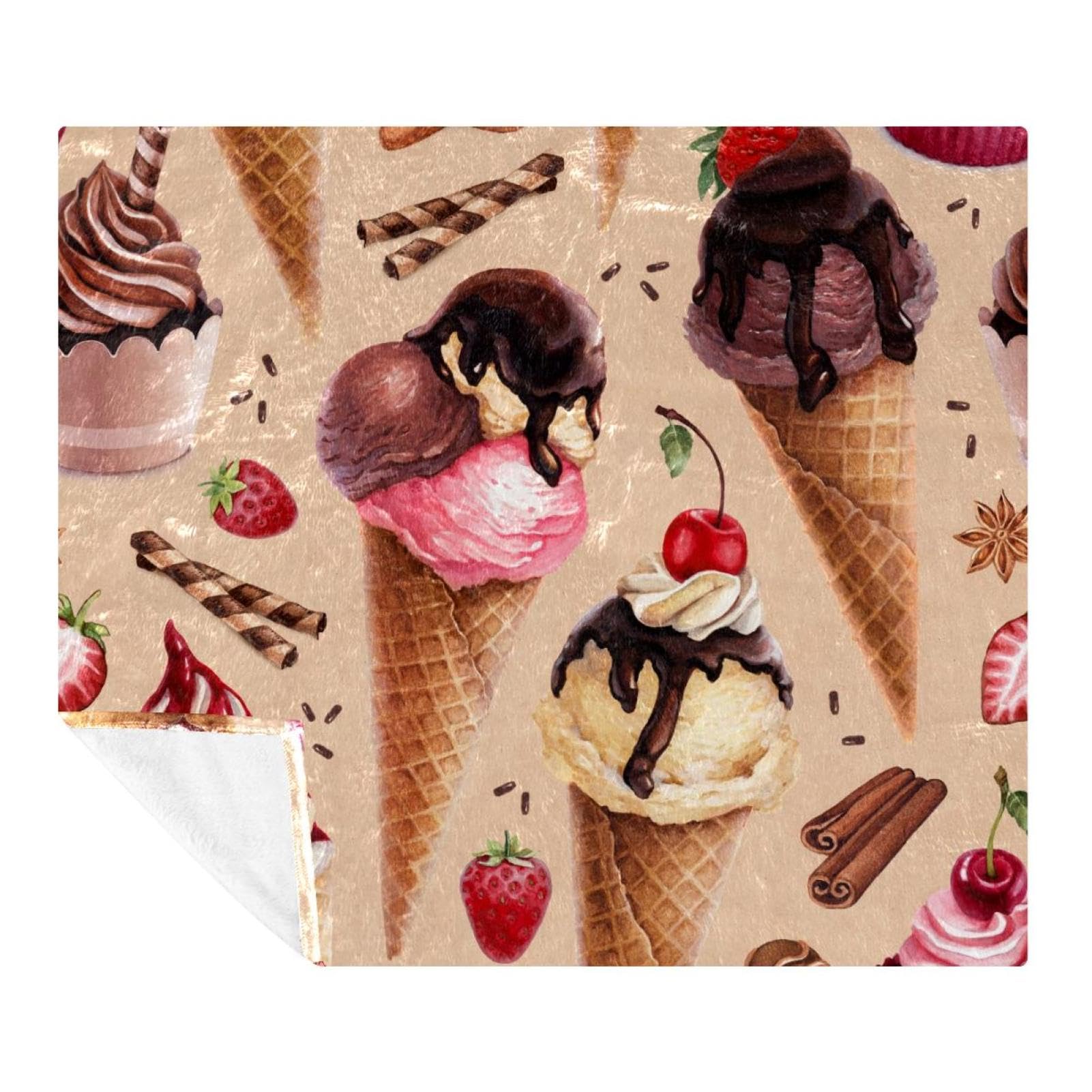 Couverture polaire chocolat et fruits pour vos soirées cocooning