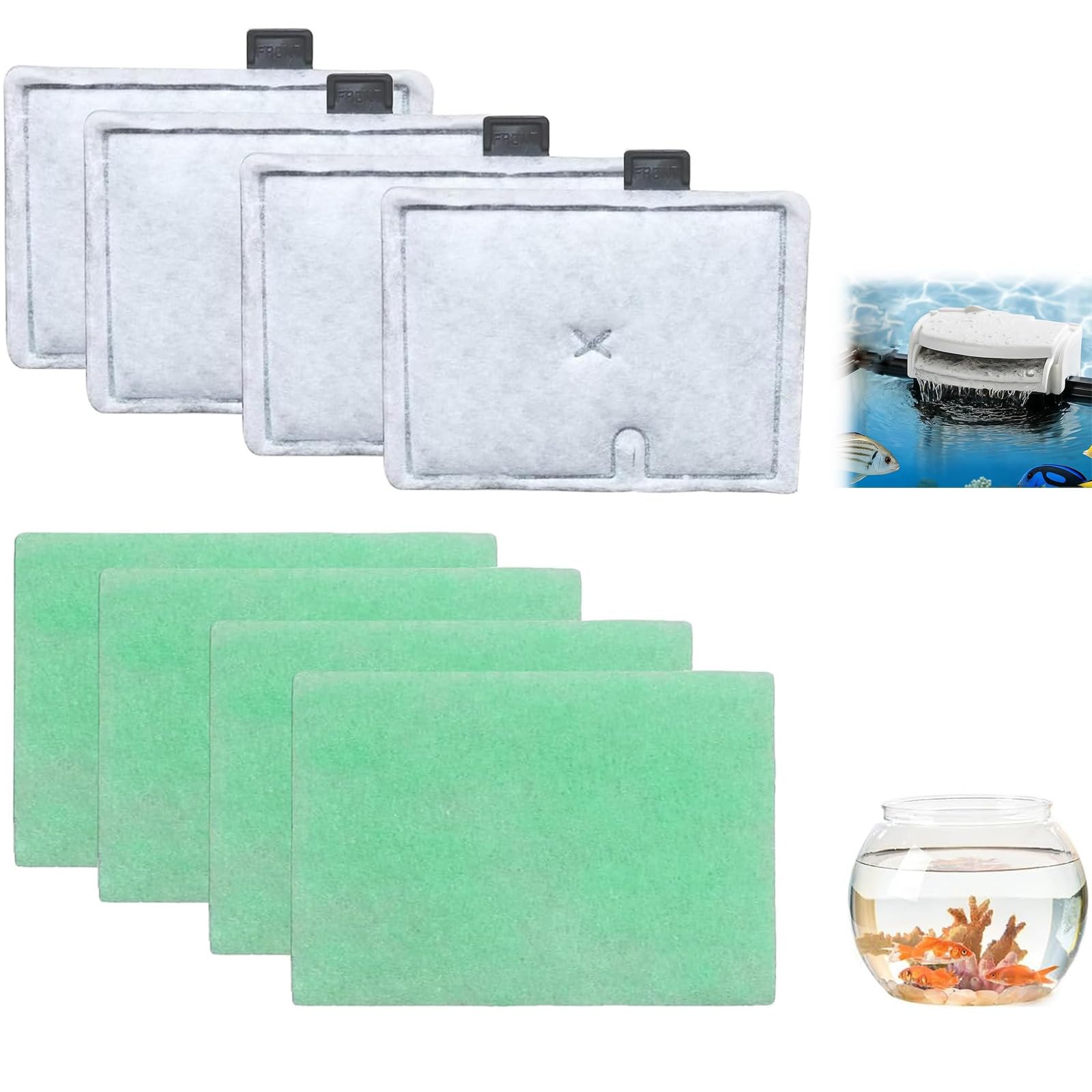 lrgnixs 8PCS CF1 Fish Tank Filter Cartridges