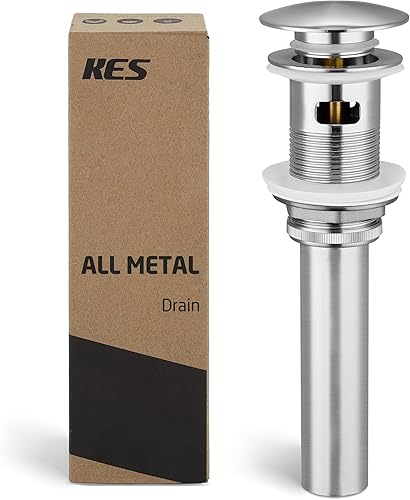 Miniatura 10 de KES S2008A-BK-P2 - Drenaje desplegable para lavabo de baño, 2 unidades de acero inoxidable T304 y latón, 2 unidades para lavabo de baño, color negro