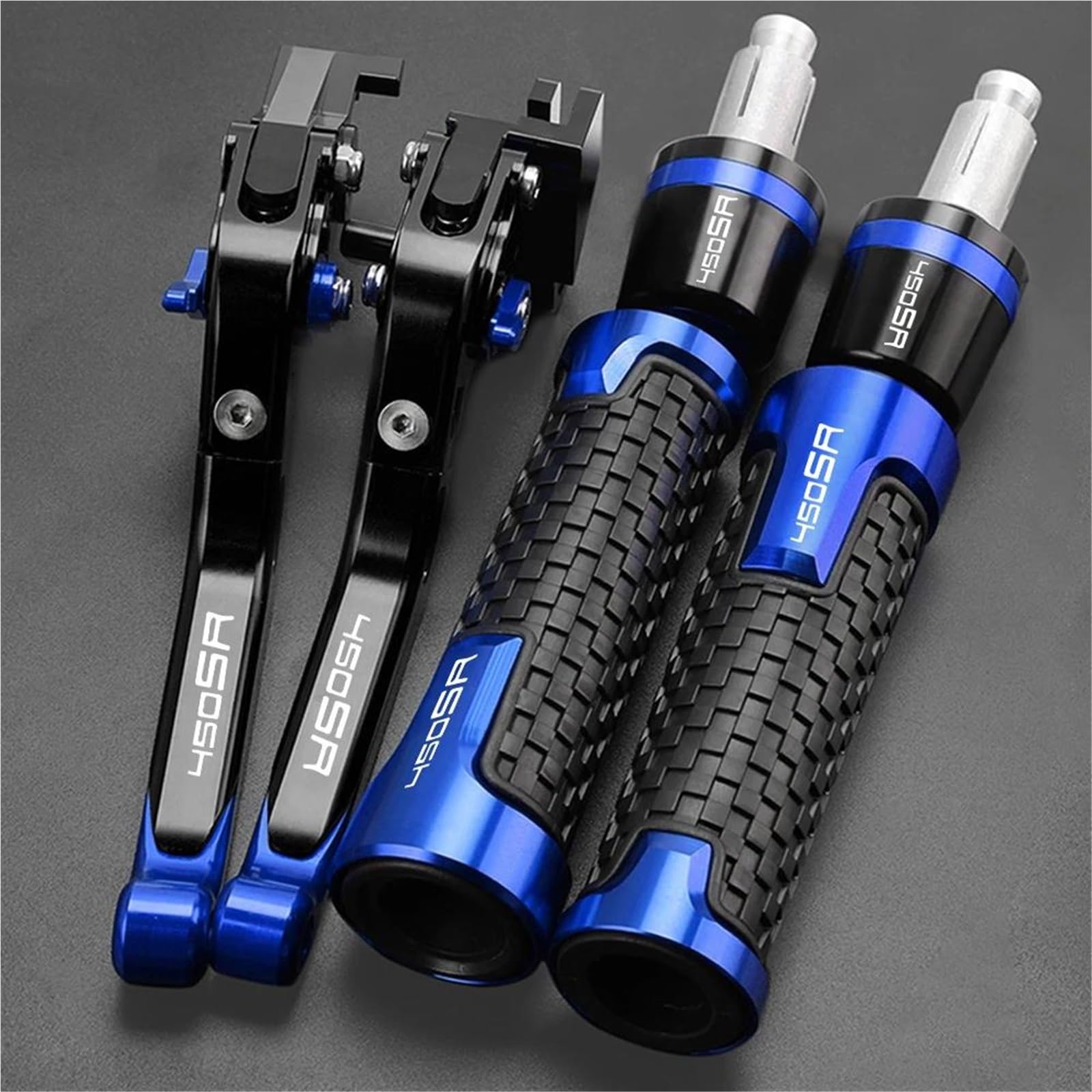 Gquikgw Blue Replace Motorcycle Handle Bar Extendable Folding Brake Clutch Lever Handlebar For Cfmoto 450Sr 2023(Blue)