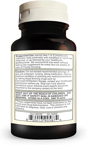 Miniatura 4 de Healthy Habits G2 Maxum Extra Strength Panax Ginseng Plus Ginkgo Biloba mezclado para apoyar la energía y la función cognitiva, 60 cápsulas