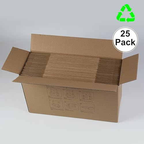 Miniatura 46 de Cajas de envío de 6 x 6 x 2 pulgadas, paquete de 25 cajas de cartón corrugado marrón para pequeñas empresas, embalaje y correo Marrón,Blanco