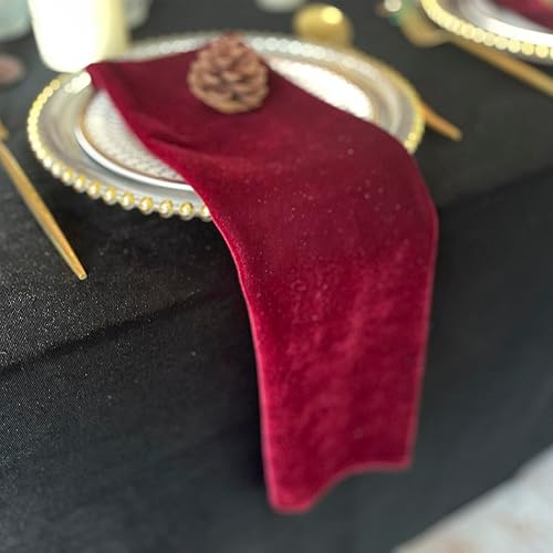 Miniatura 8 de EHLDekol Servilletas de terciopelo, 20 x 20 pulgadas, servilletas de cena suaves, servilletas de boda, servilletas de mesa adecuadas para bodas,