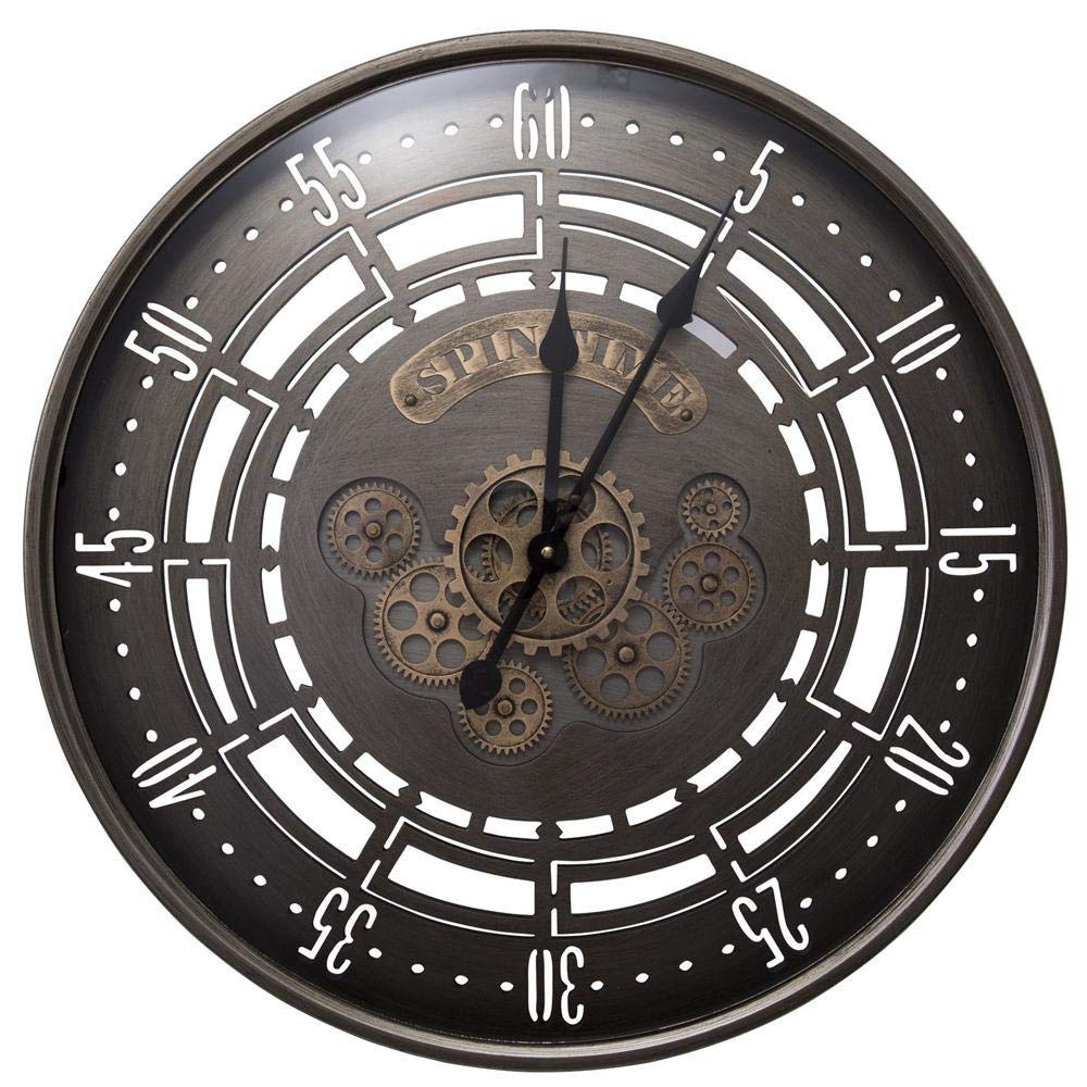 Horloge murale de jardin extérieur vintage en fer forgé étanche 40cm