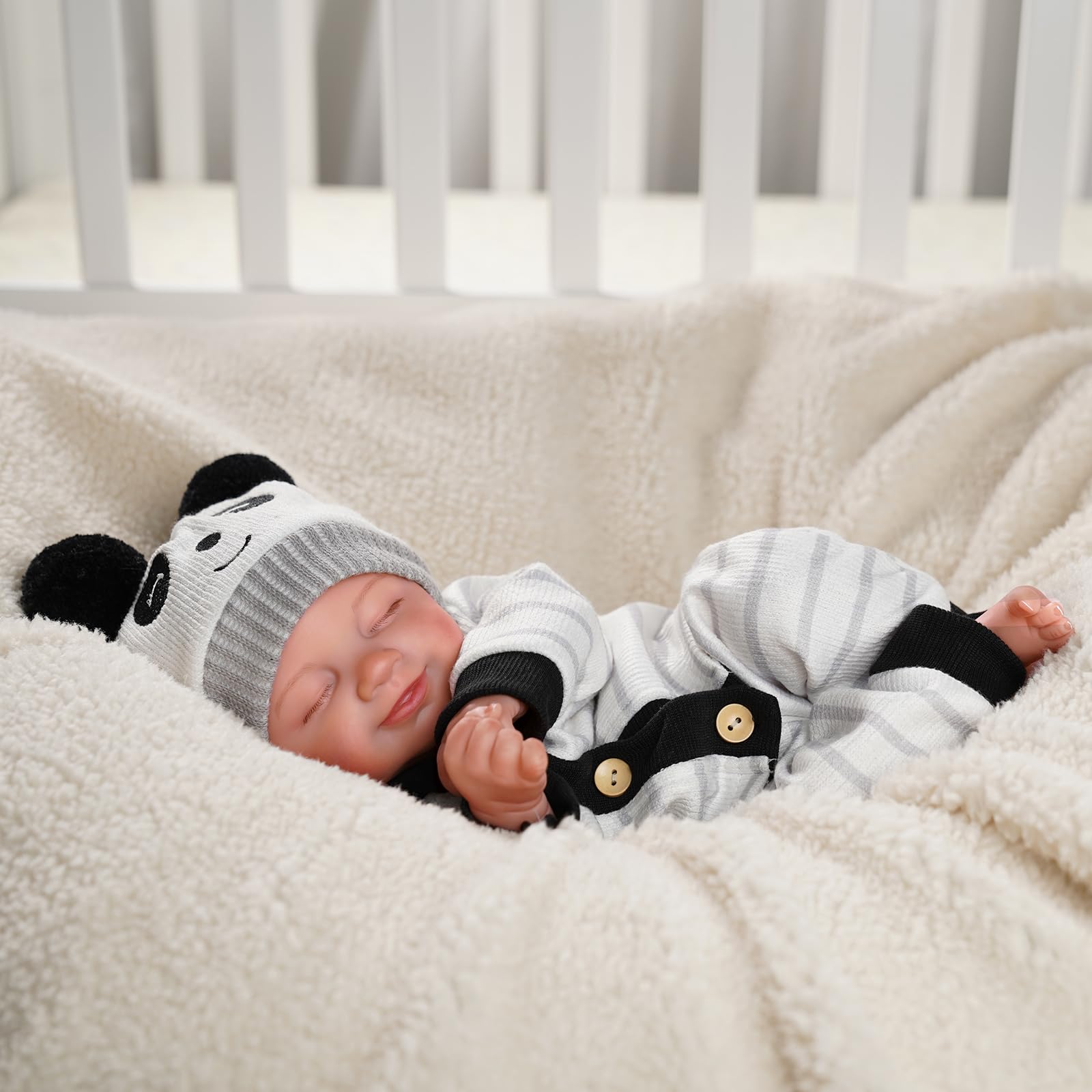 BABESIDE Reborn Baby Doll, 17 Inch 43cm Lifelike Newborn Baby Doll Girl - Image 3