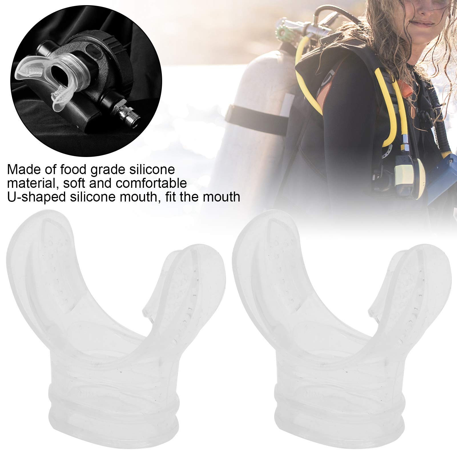 Regolatore per Immersioni, 4 Pezzi Bocchino per Regolatore per Immersione Subacquea in Silicone da Bocchino per Morso Comfort Bocchino per Boccaglio di Ricambio Accessori