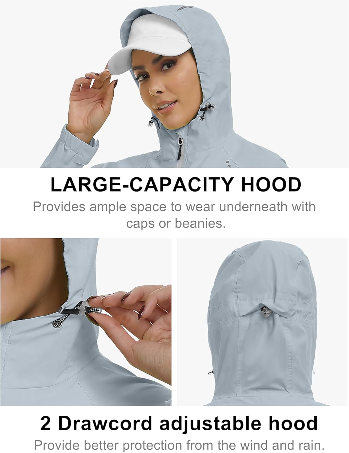 Little Donkey Andy Women's Waterproof Windbreaker Lightweight Packble Cycling Jacket for Biking, Running