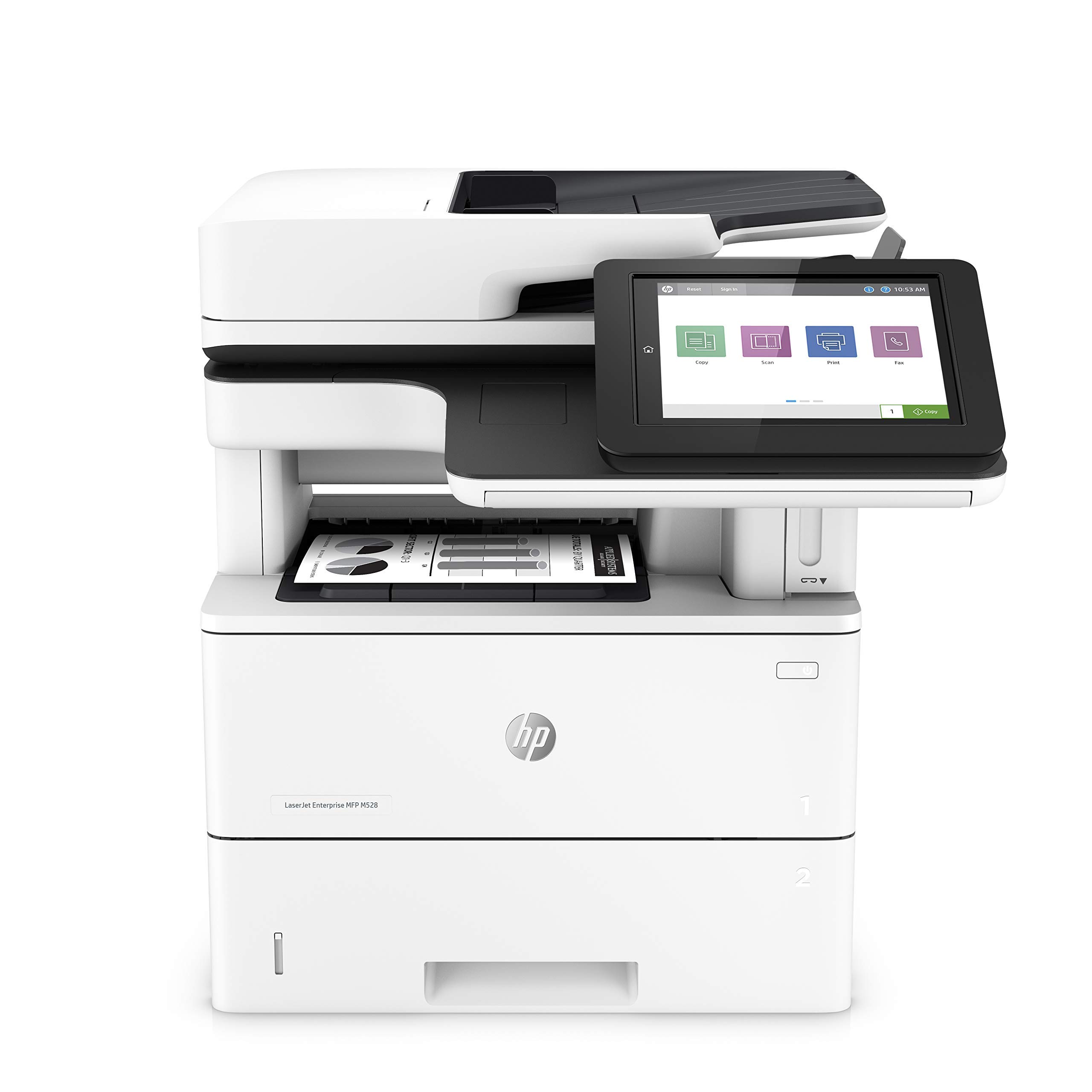 HP Laserjet Enterprise Multifunction M528f with One-Year, Next-Business Day, Onsite Warranty (1PV65A) (Renewed)