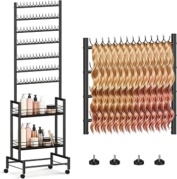 Braiding Hair Rack Stand 182 Pegs Standing Braid Hair Extension Holder