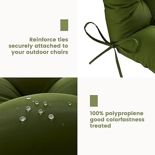 Miniatura 4 de BLISSWALK Cojín para silla de patio Adirondack, mecedora con respaldo alto, cojín para silla de asiento de exterior de 48 x 21 x 4 pulgadas,