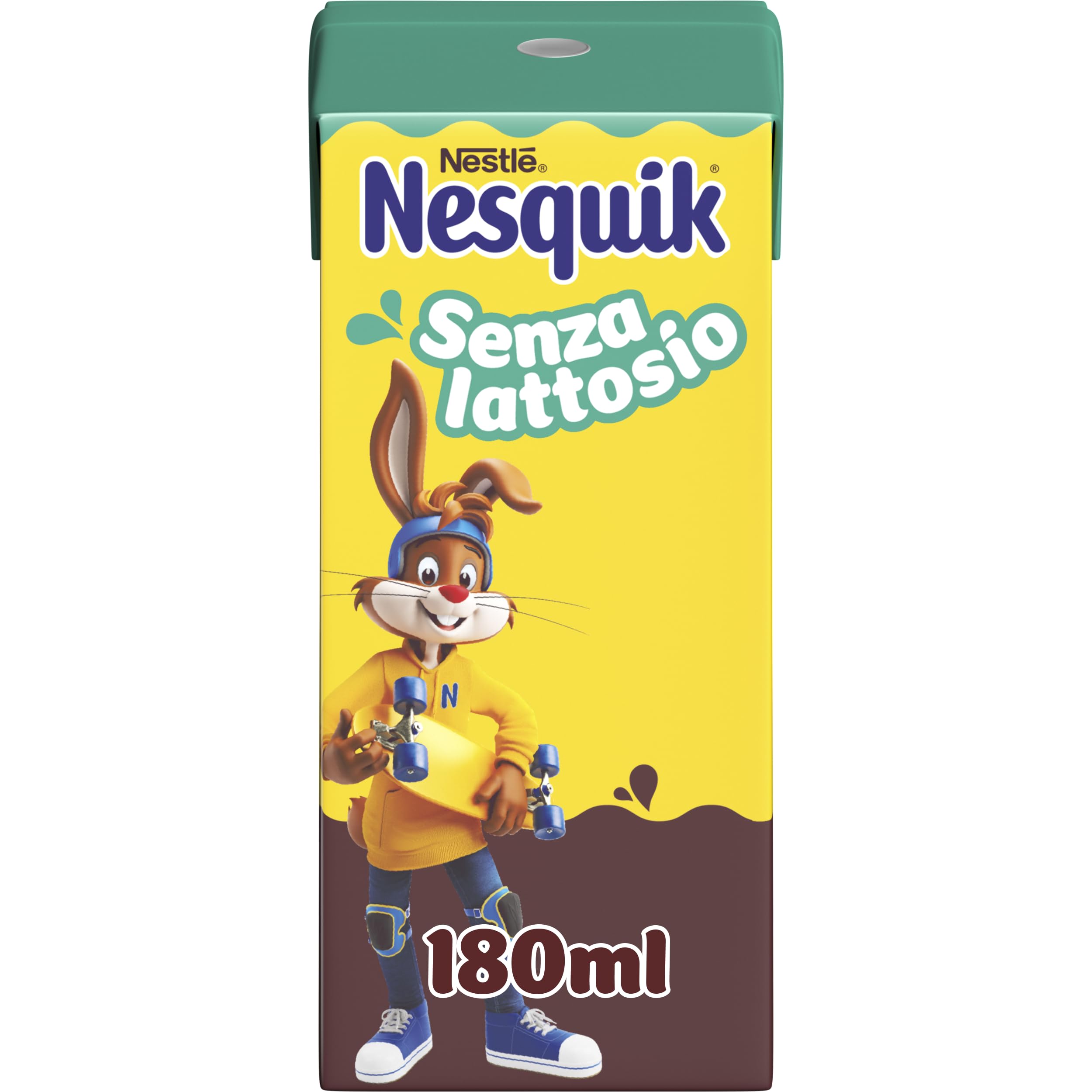 NESQUIK Pronto da Bere Senza Lattosio Latte e Cacao, 8 Confezioni da 3 Brick da 180ml (24 Brick 4,32L)