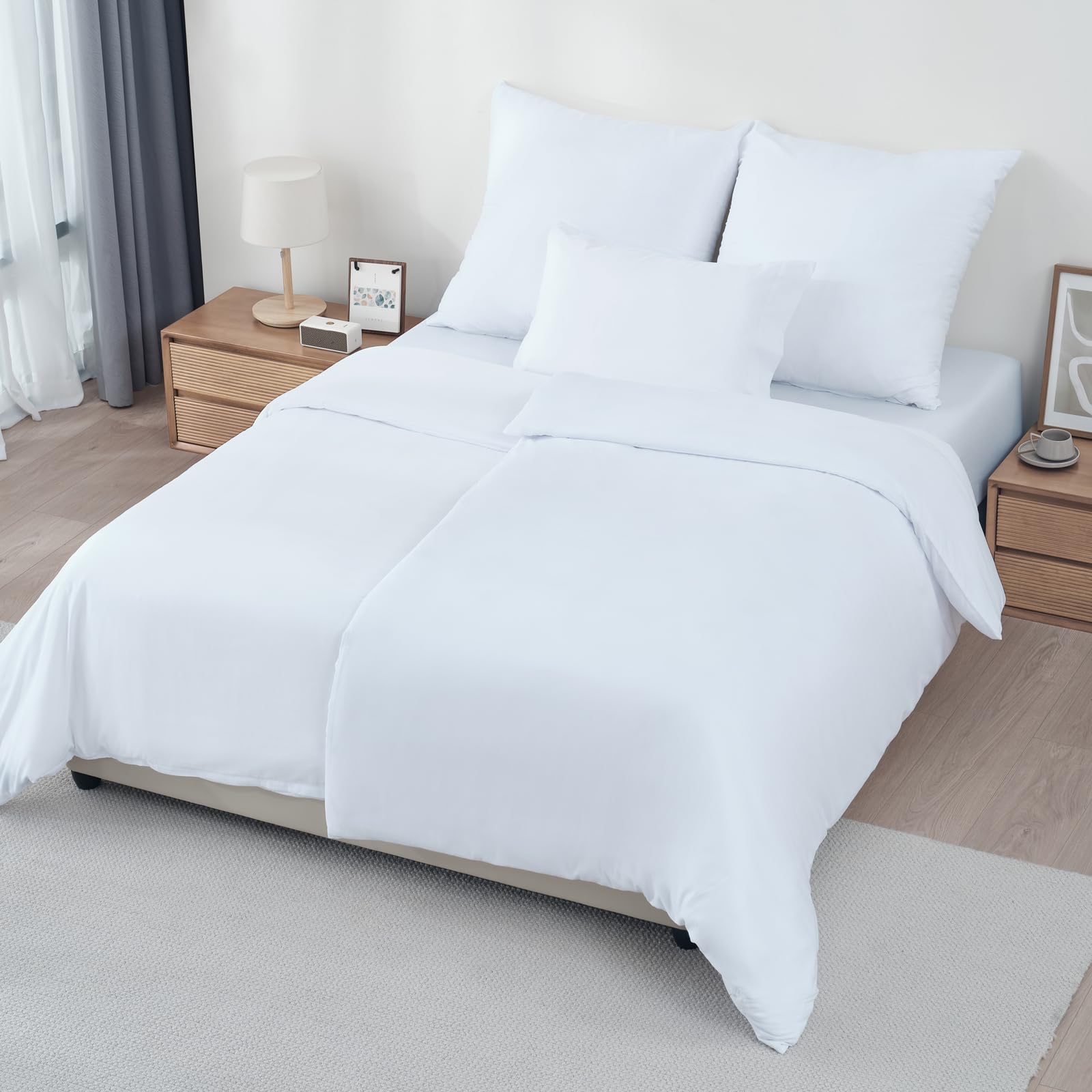 Z-hom Biancheria da letto 135 x 200 cm, 4 pezzi, 2 copripiumini 135 x 200