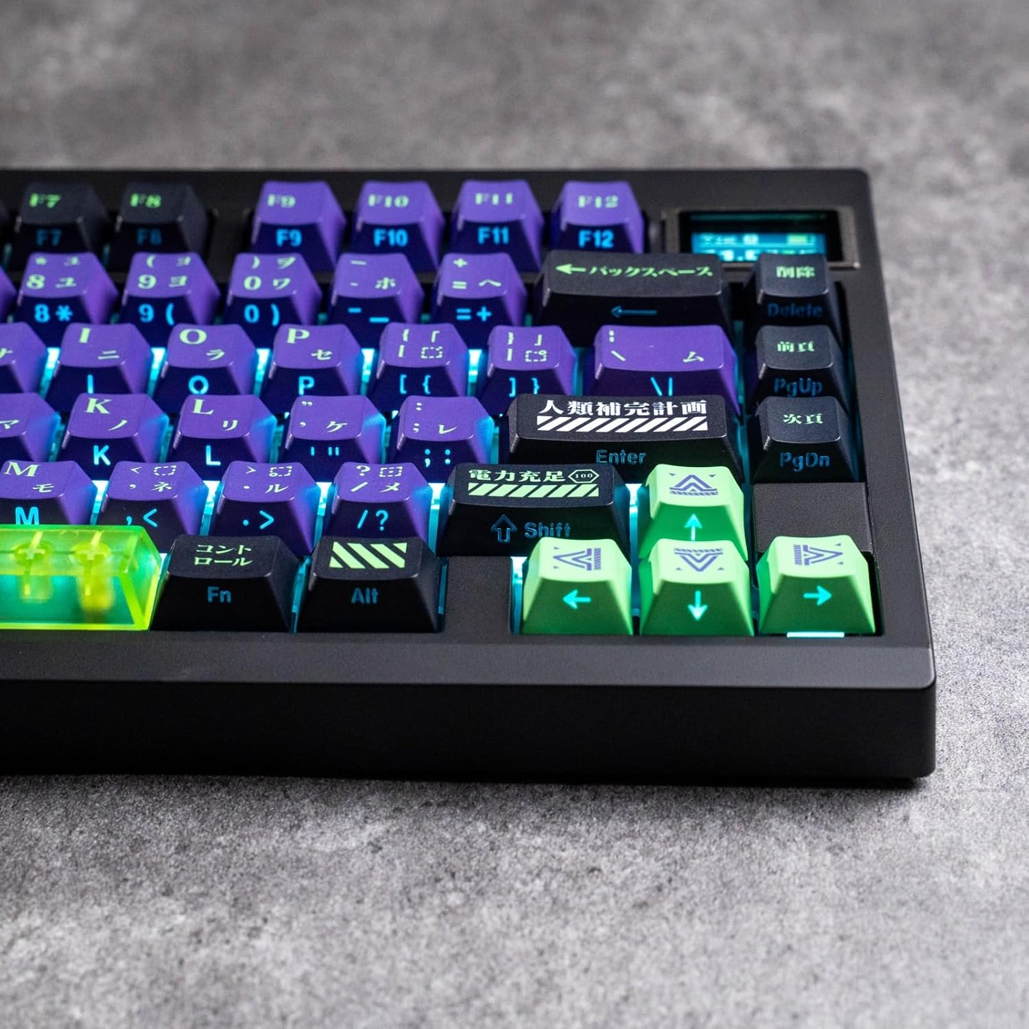 ULTRAEQUIP キーキャップセット - サイドプリント シャインスルーキーキャップ 139キー ジャパニーズ透明チェリープロフ