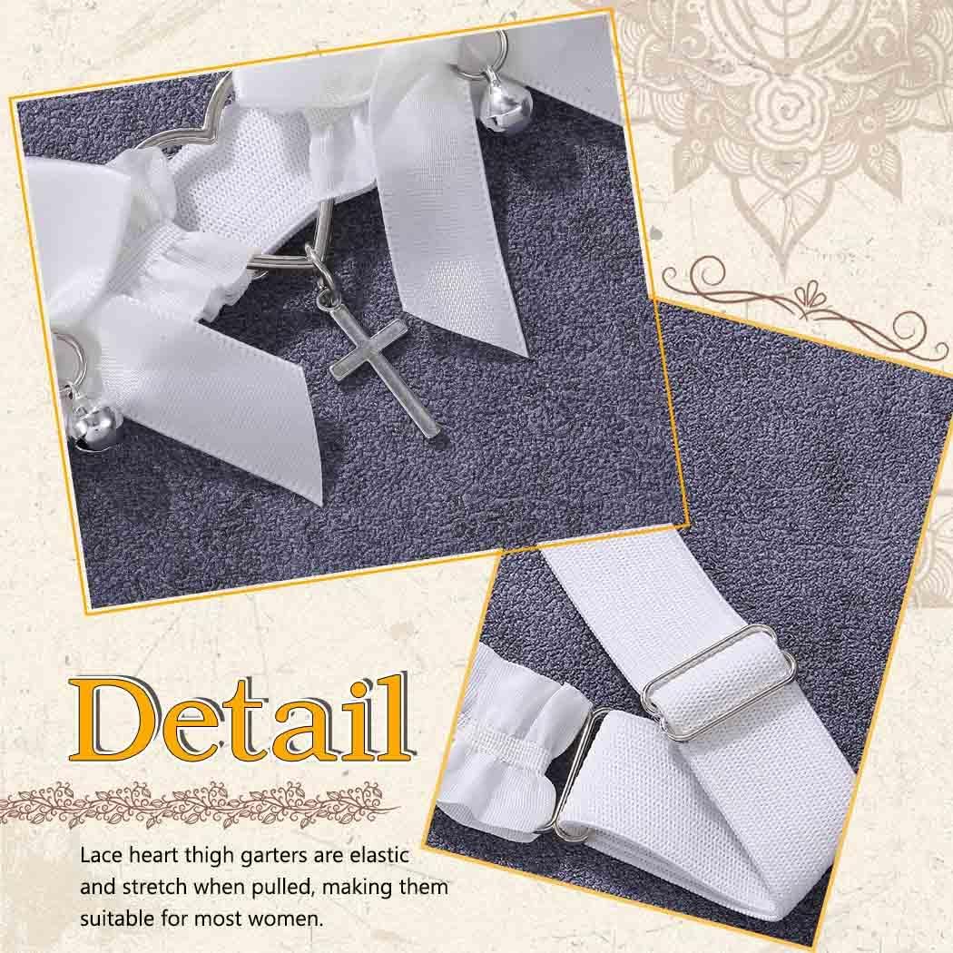 Wedding Garter Heart Garters for Bride Bridal Garter for Women (2 Pcs)