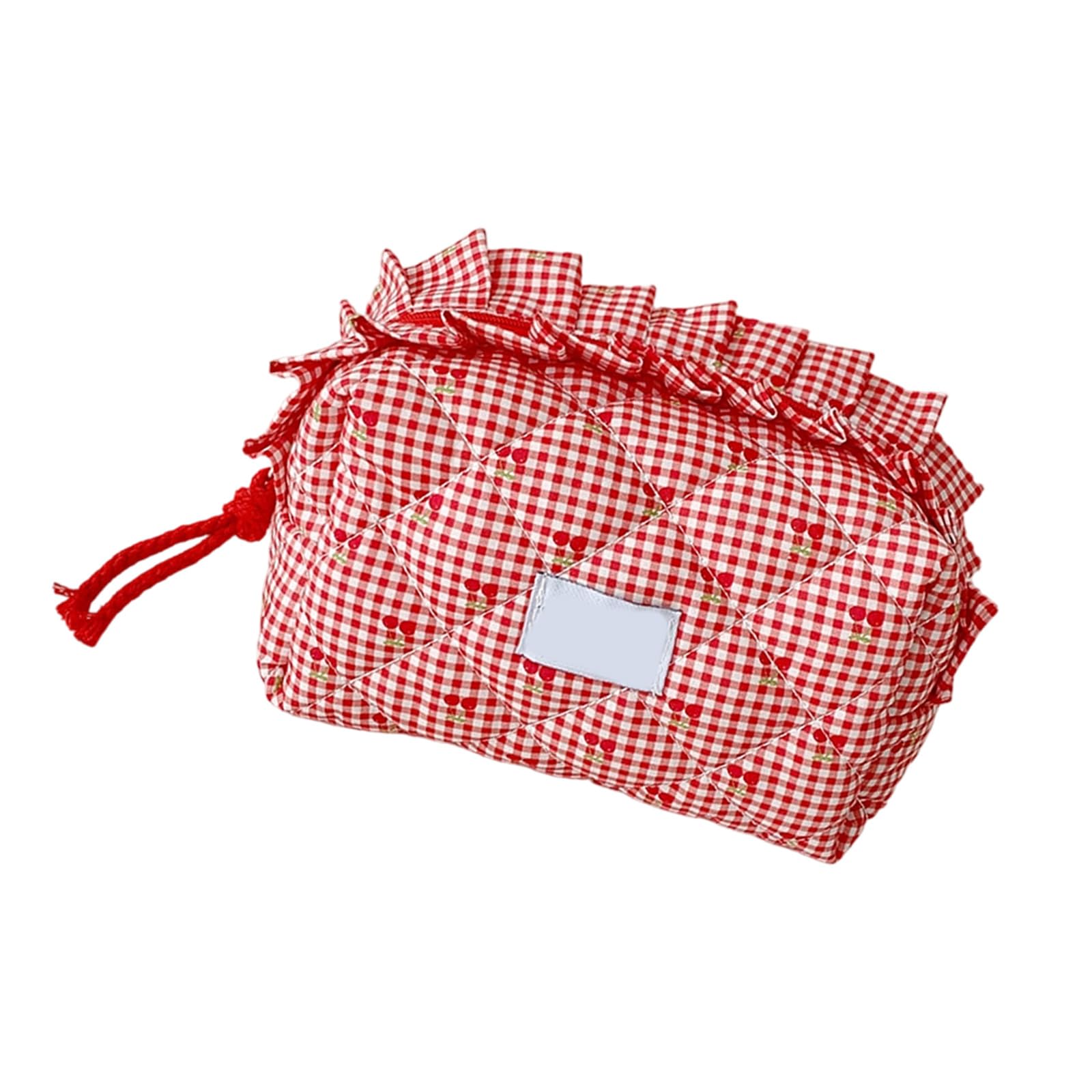 Kalttoy Tartan Makeup Bag with Multiple Layer Compartments for Cosmetics Jewelry and Accessories Easy Cleaning Makeup Accessories Organizers