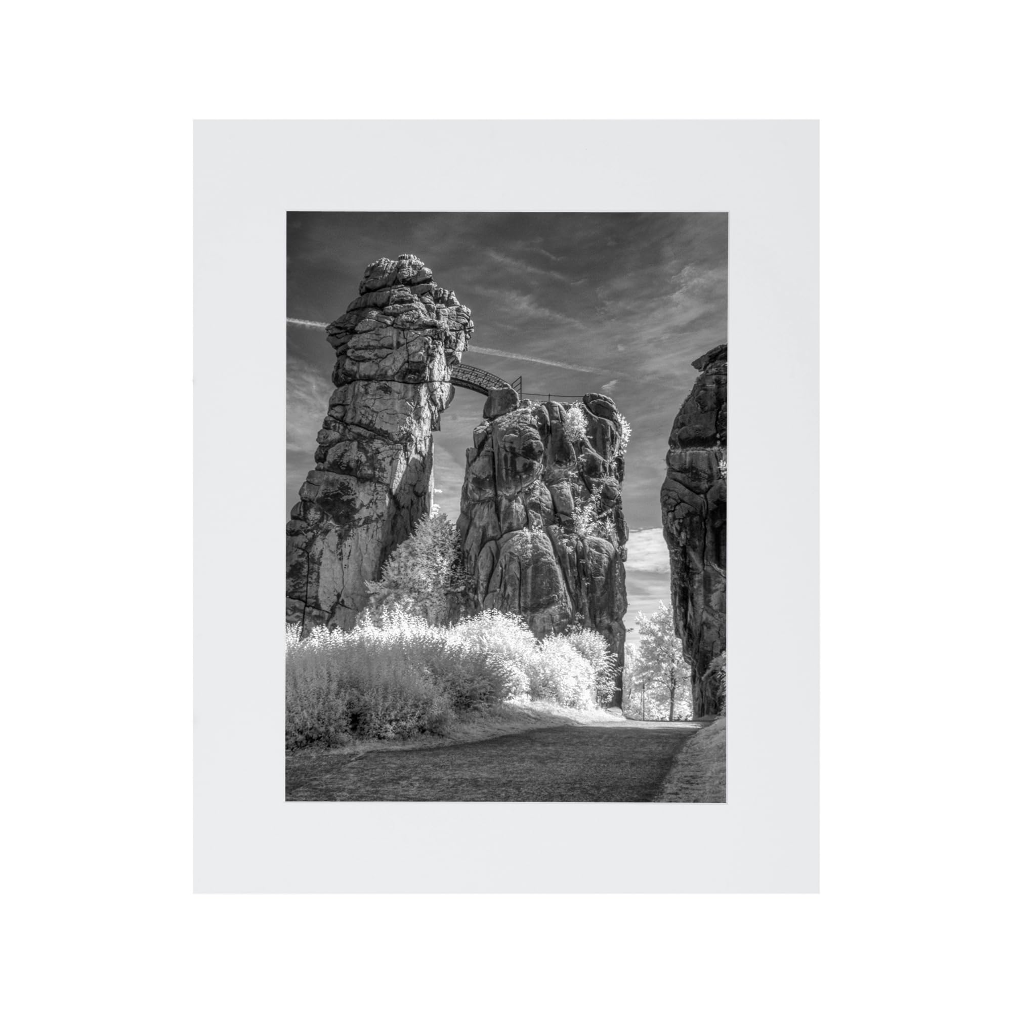 Lot de 5 passe-partout 40 x 50 cm pour l'extérieur 30 x 40 cm - Sans acide - Carton blanc crème - Découpe biseautée à 45° - Protection des images et photos