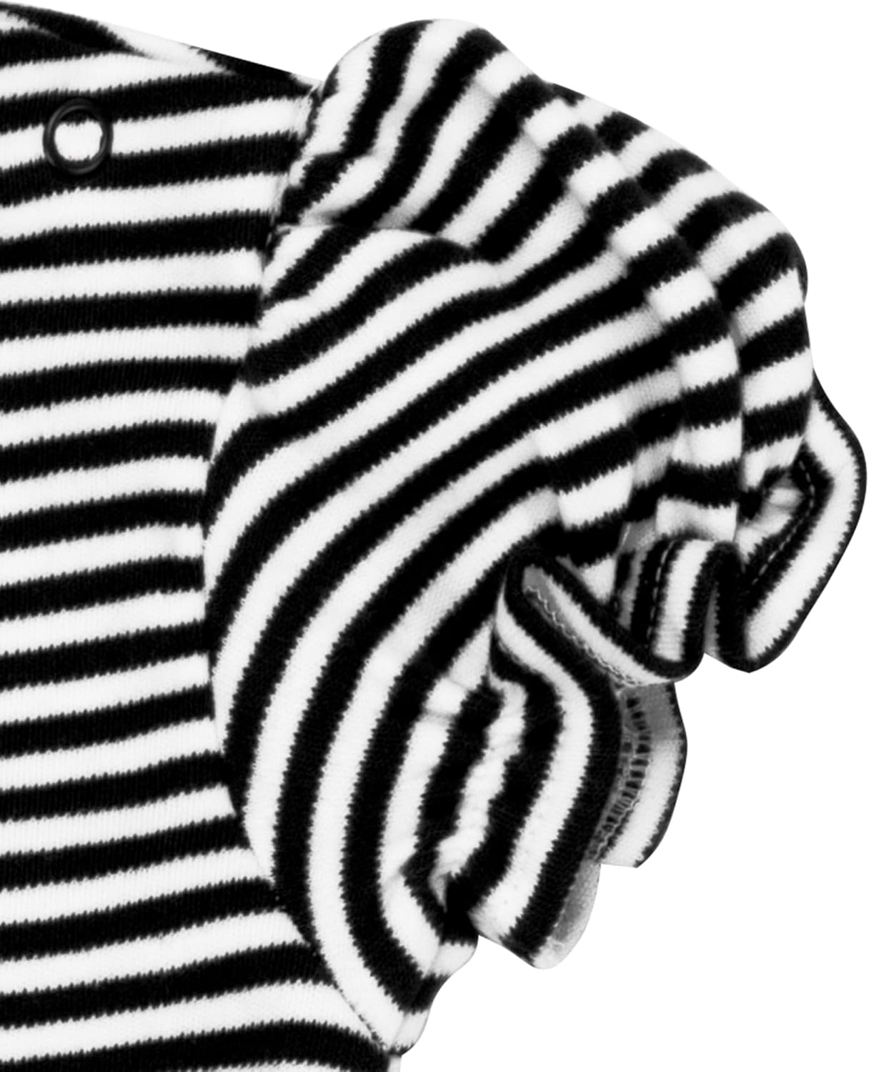 Creative Knitwear College Baby Striped Puff Sleeve Romper - Team Logo, Many Colors, for Girls (Newborn-12 Months) - Image 3