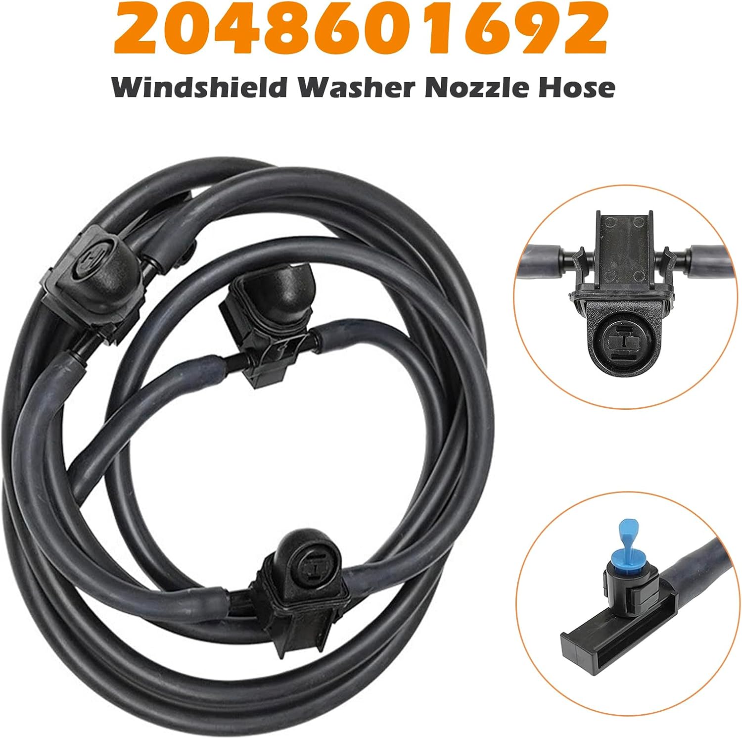 2048601692, A2048601692 Windshield Washer Nozzle Hose for Benz C Class three-box version (W204) 2007-2013, C Class Travel Version (S204) 2010-2013, C Class Sports Car Version (C204) 2012-2015