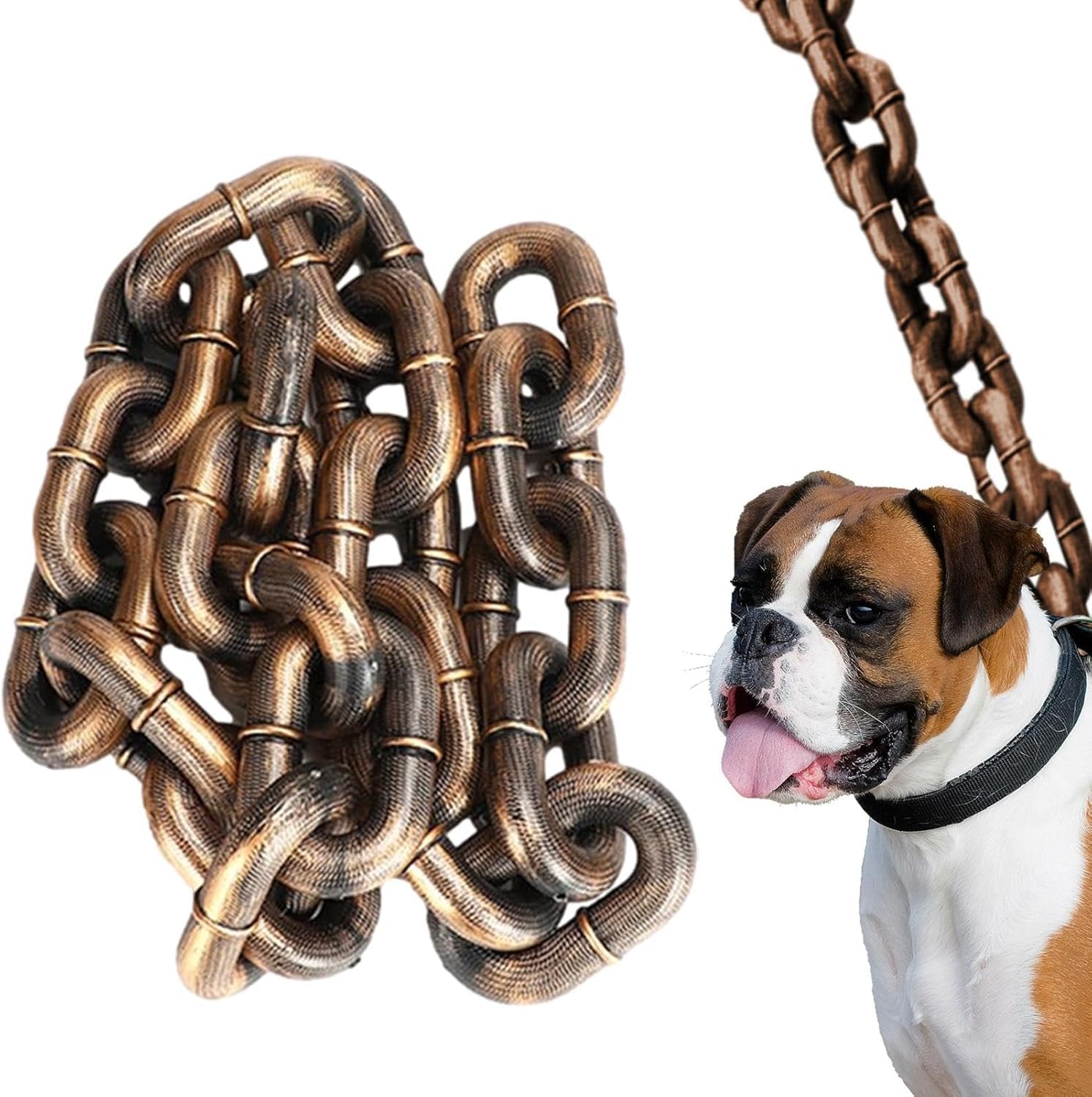 Orgrul Funny Dog Lead Chain, 1.5 m / 4.92 ft, Large Dogs, Shock Absorbing, PVC Material