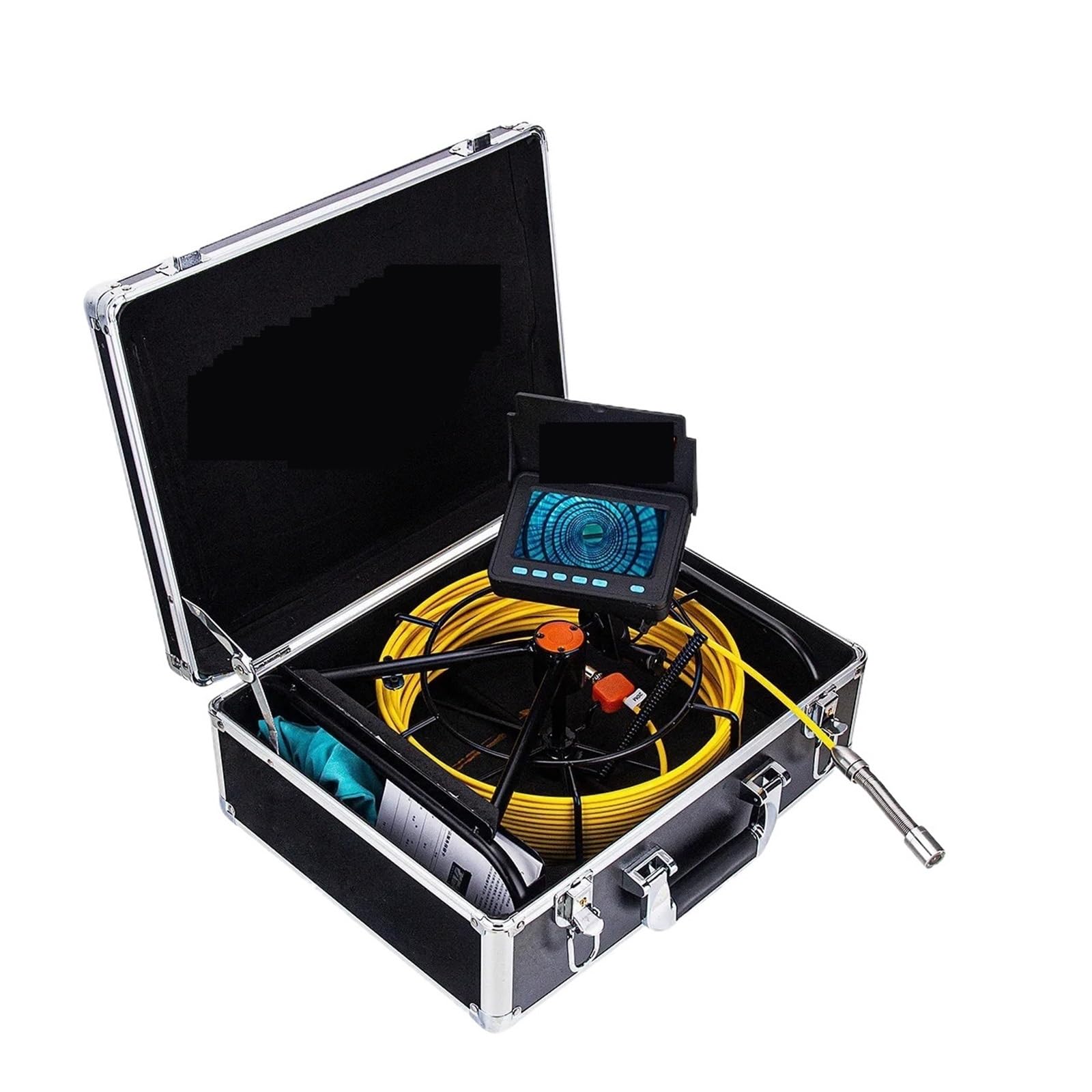 YNIYUJKL Drain Inspection Camera Pipe Inspection Camera Sewer Drain Industrial Endoscope Aluminum Case 8500Mha 20/30/50M,23mm No Dvr-50m