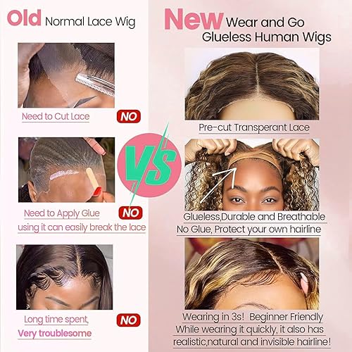 Miniatura 10 de Pelucas de cabello humano corto sin pegamento, pelucas de encaje frontal HD de 13 x 4, pelucas de encaje frontal cortas onduladas previamente