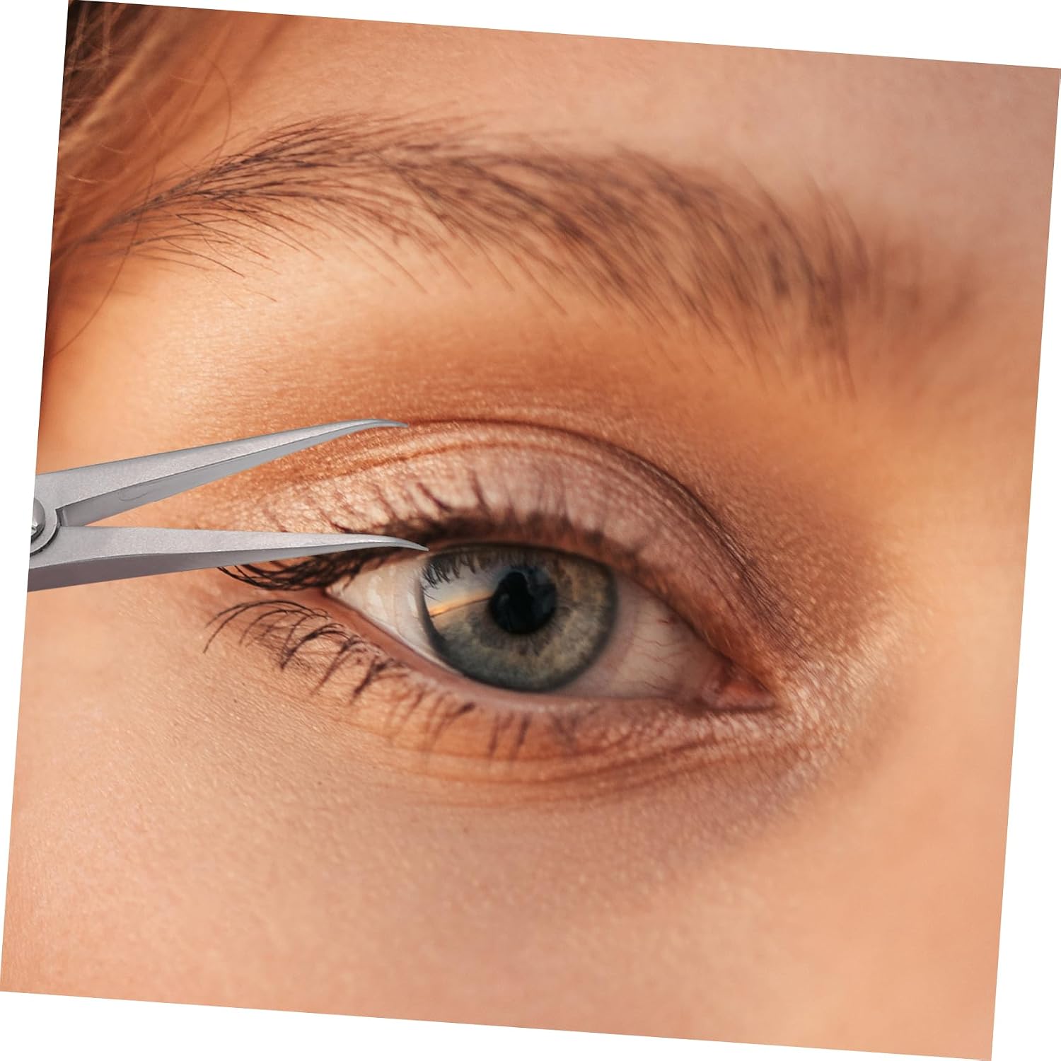 BESPORTBLE Stainless Steel Double Measuring Ruler Eye Gauge Screw Bending Portable Eye Gauge for Natural Symmetrical Eyelids Essential Tool for Makeup Artists Designers