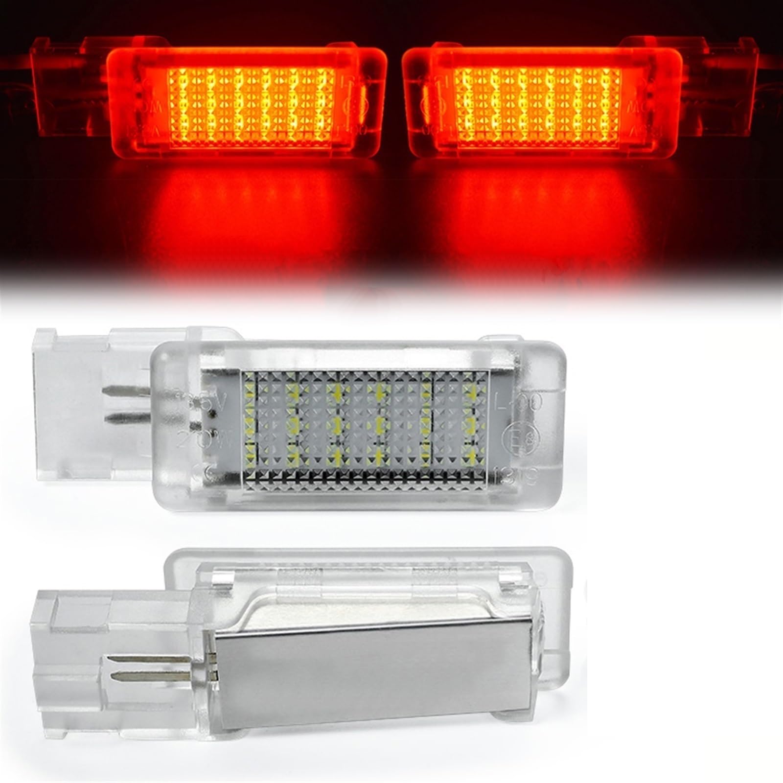 2 uds LED luz for reposapiés compartimento de equipaje guantera