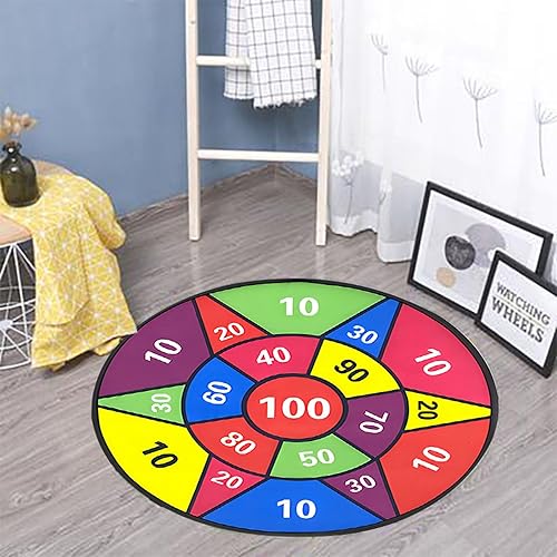 Miniatura 2 de Alfombra redonda para sala de juegos, 3.3 pies, alfombra para niños para sala de juegos, números coloridos, antideslizante, alfombra lavable para