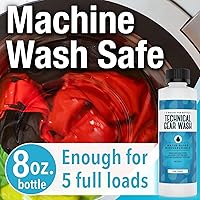 Vista 4 de [5 cargas] Detergente técnico para lavado de engranajes para ropa renovada – Detergente concentrado y seguro para mantener el equipo DWR – Lavado