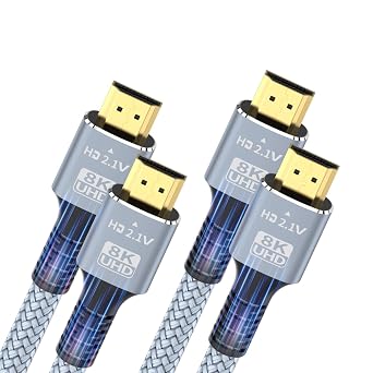 Paloxy 8K 10K 4K HDMI Cable 48Gbps 10FT/3M, Certified Ultra High Speed HDMI Cable Braided Cord-4K@120Hz 8K@60Hz, DTSX, HDCP 2.2 & 2.3, HDR 10 Compatible for Roku TV/PS5/HDTV/Blu-ray 2