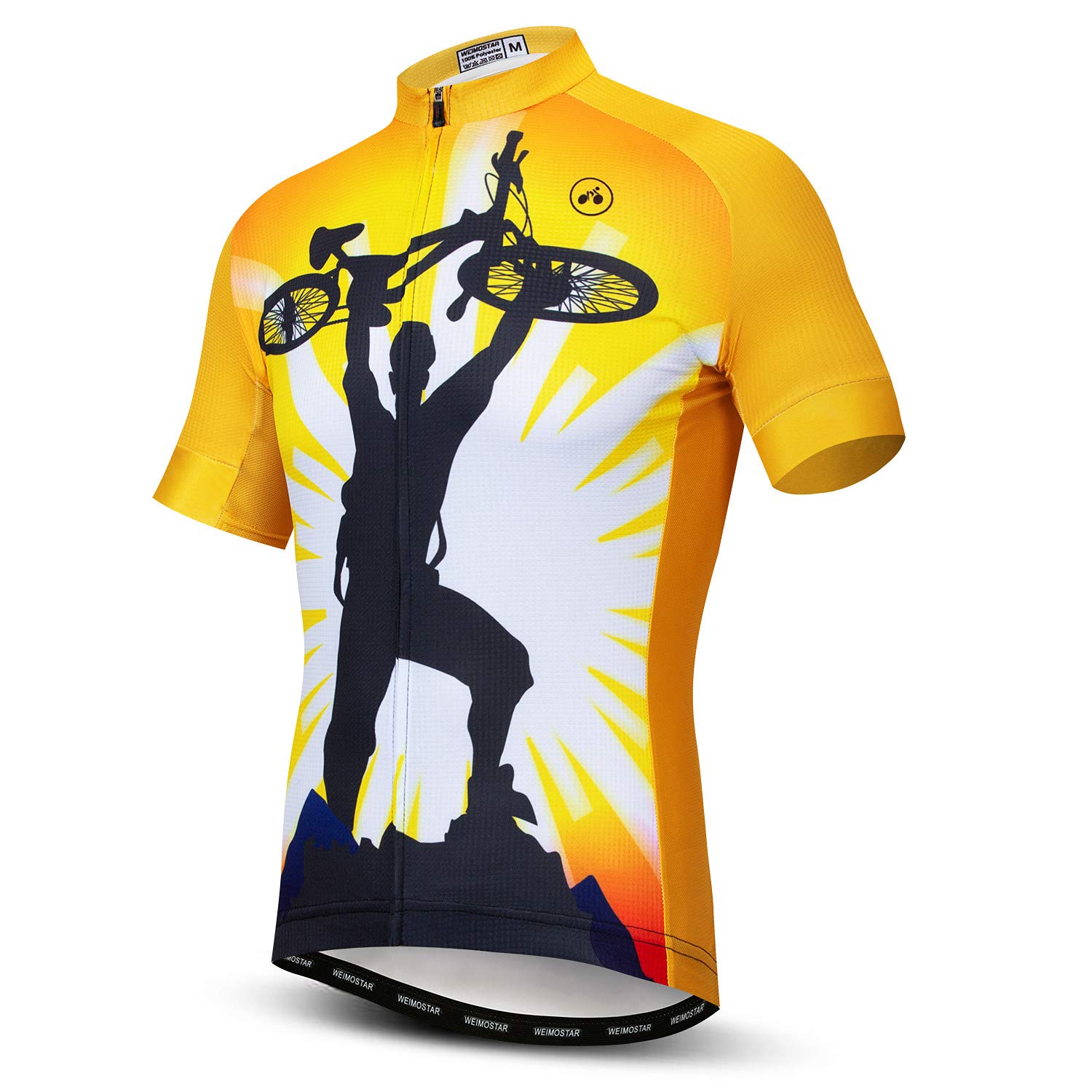 Jpojpo Men's 19 Cycling Jersey Quick-Dry Bike Short Sleeve Shirt Tops 3-Pockets Reflective S-3Xl