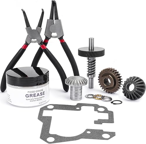 Mixer Worm Gear Kit Compatible with Kitchenaid Whirlpool 5qt 6qt Mixer Gear Parts Replacement,9706529 9709511 9703337 9709231 Worm Follower Gear Kit | Worm Follower Gear Kit, 9706529 9709511 9703337 9709231 Gear Parts Re