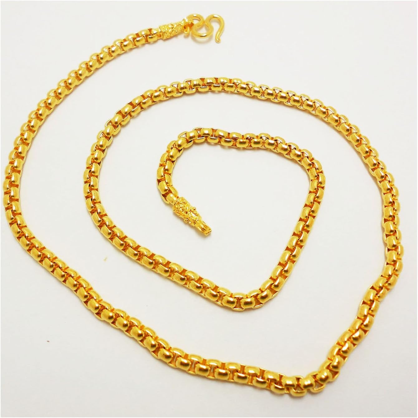 Chain 22k 23k 24k Thai Baht Yellow Gold Gp Necklace 24" 55 Grams 4.5 mm Jewelry