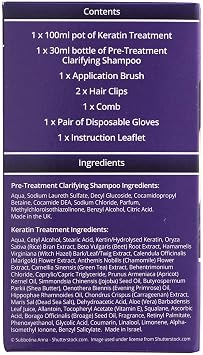 SALON QUALITY KERATIN WITH PROFESSIONAL RESULTS. Brazilian Straight, Purple Treatment Kit, 1-3 APPLICATIONS, Hair Straightening/Blow Dry/Smoothing/Home Use/Frizz Free