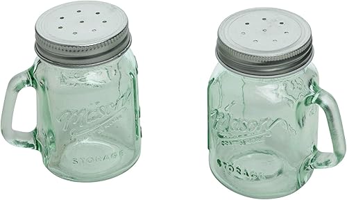 Miniatura 2 de Mason Jar - Salero y pimentero - Vidrio transparente verde