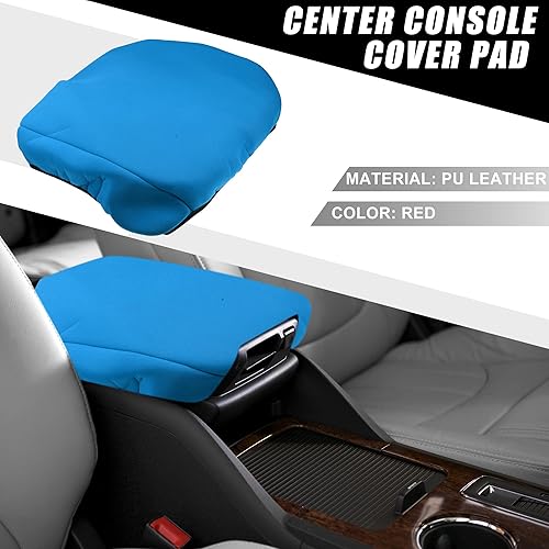 Miniatura 2 de Almohadilla de consola central, impermeable, funda de asiento para reposabrazos azul para Dodge para Ram 1500 2500 3500 2013-2022