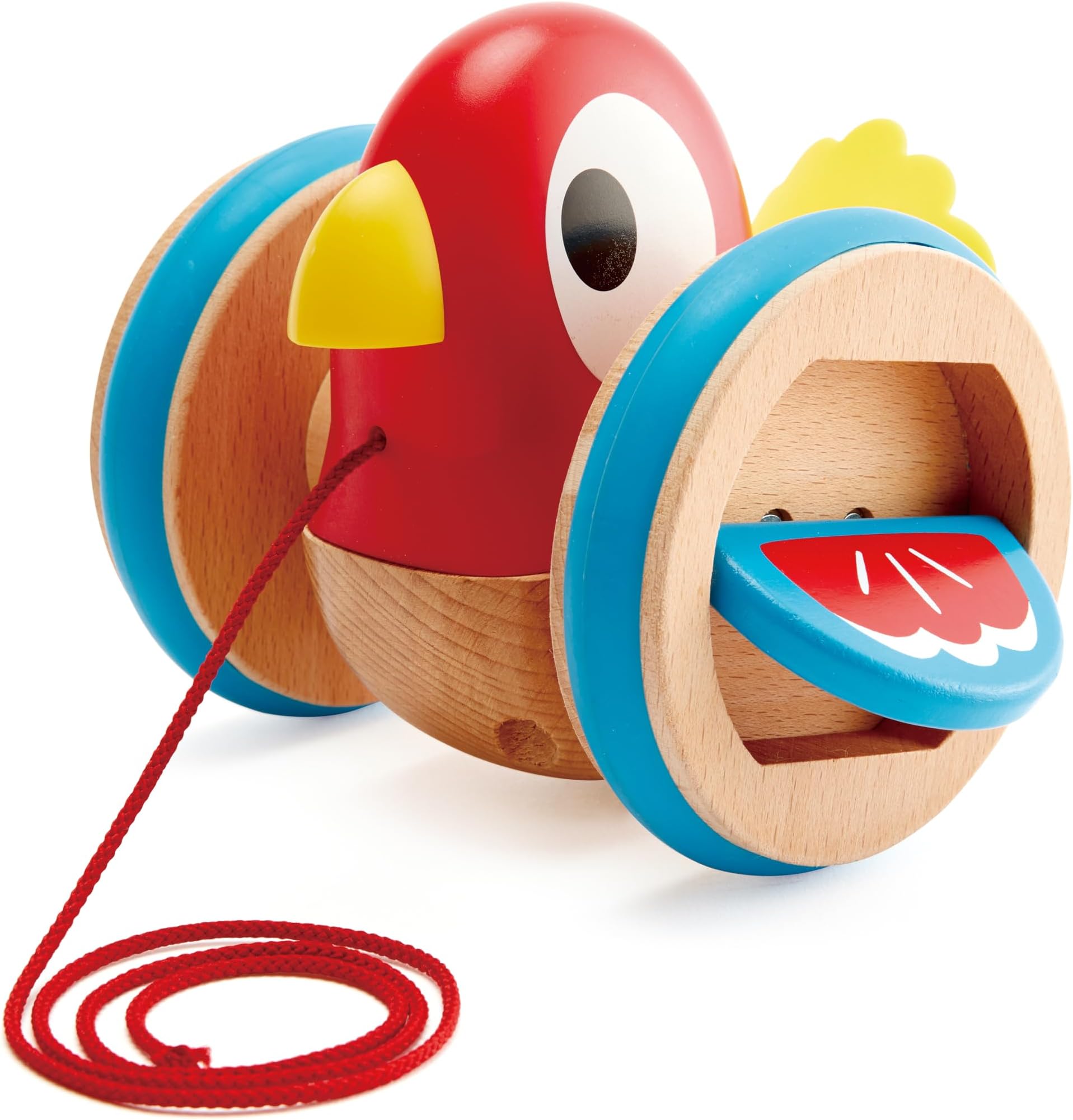 Hape Baby Bird Pull-Along | Wooden Wobbling & Flapping Pull Toddler Toy, Bright Colors
