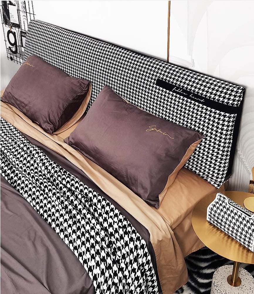 Funda de cabecero moderna antideslizante para cama con envoltura elástica, a prueba de polvo, tapizado/madera/cuero para cama con cabeceras protectoras, longitud 210-240 cm