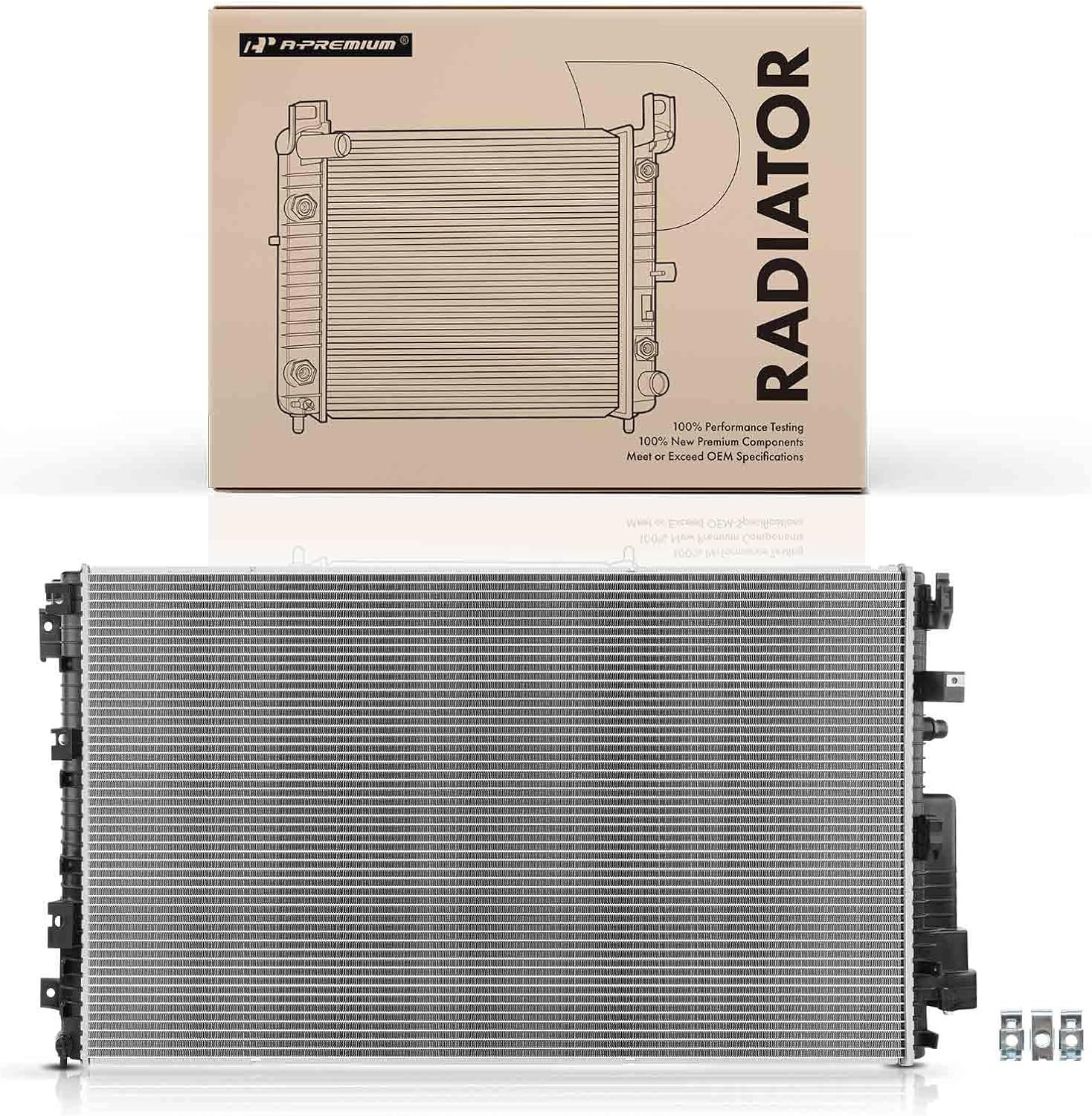 A-Premium Engine Coolant Radiator Assembly Compatible with Ford F-250 Super Duty 2017-2022, F-350 Super Duty 2017-2022, F-450 Super Duty/F-550 Super Duty 2017-2021, F-600 Super Duty 2020-2022, 6.7L