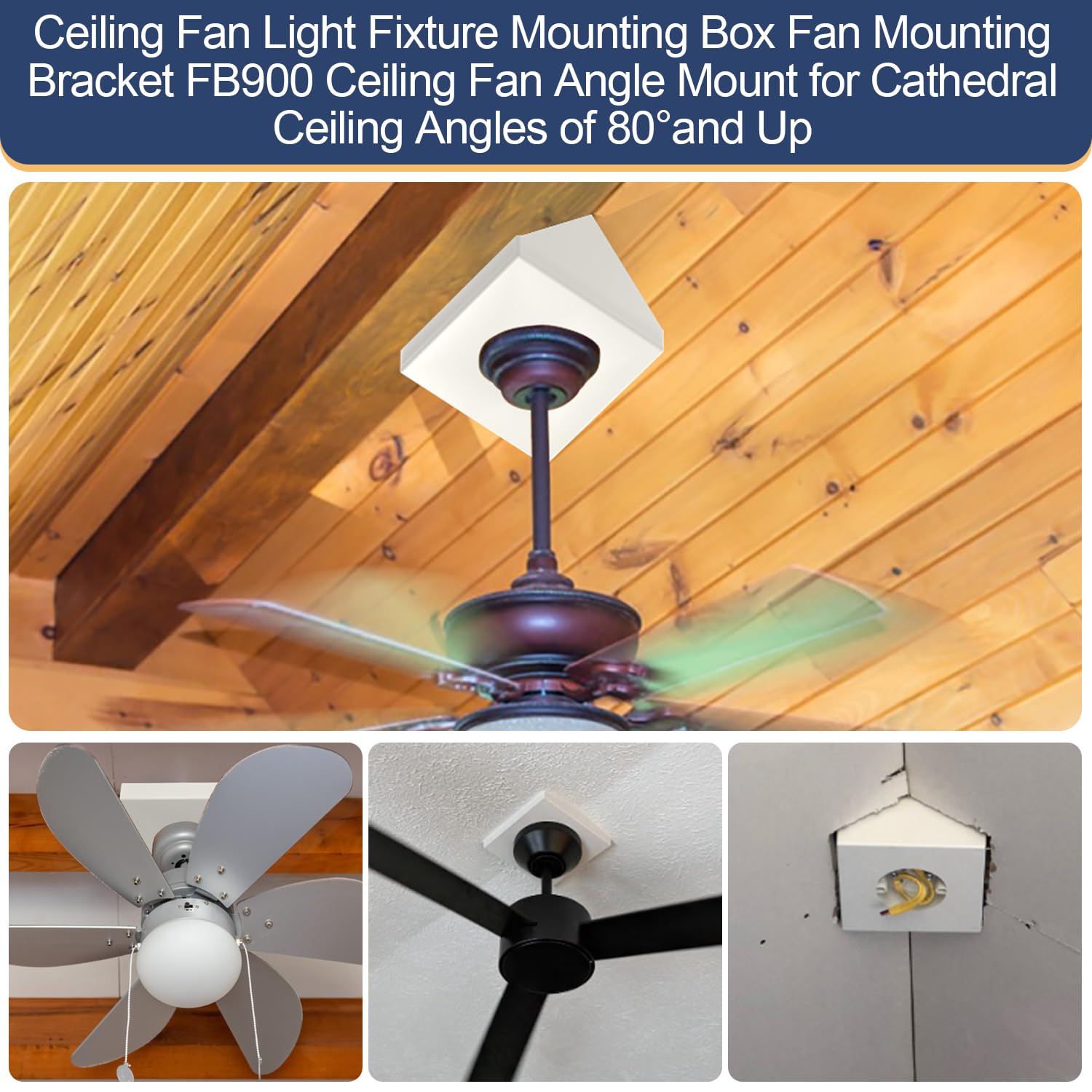 Besga Ceiling Fan Mounting Bracket Kit – Heavy-Duty Metal Canopy Support For Patio, Porch & Indoor Fixtures (4.5" X 2.8" X 2.2")